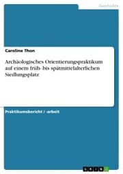 Cover von Archäologisches Orientierungspraktikum auf einem früh- bis spätmittelalterlichen Siedlungsplatz