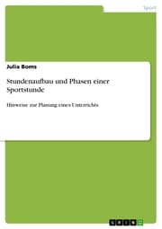 Cover von Stundenaufbau und Phasen einer Sportstunde