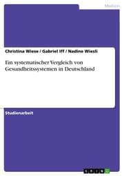 Cover von Ein systematischer Vergleich von Gesundheitssystemen in Deutschland
