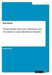 Cover von Virtual Reality. Die neue Dimension des E-Commerce und Zukunft des Handels