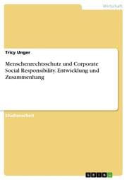 Cover von Menschenrechtsschutz und Corporate Social Responsibility. Entwicklung und Zusammenhang