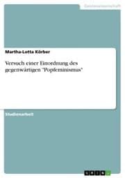 Cover von Versuch einer Einordnung des gegenwärtigen 'Popfeminismus'