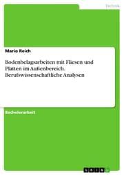 Cover von Bodenbelagsarbeiten mit Fliesen und Platten im Außenbereich. Berufswissenschaftliche Analysen