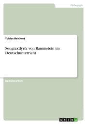 Cover von Songtextlyrik von Rammstein im Deutschunterricht