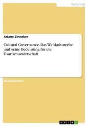Cover von Cultural Governance. Das Weltkulturerbe und seine Bedeutung für die Tourismuswirtschaft