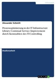 Cover von Prozessoptimierung in der IT Infrastructure Library. Continual Service Improvement durch Kennzahlen des IT-Controlling