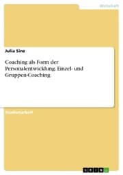 Cover von Coaching als Form der Personalentwicklung. Einzel- und Gruppen-Coaching
