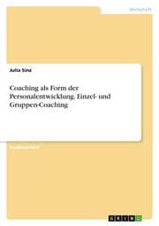 Cover von Coaching als Form der Personalentwicklung. Einzel- und Gruppen-Coaching