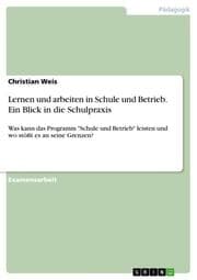 Cover von Lernen und arbeiten in Schule und Betrieb. Ein Blick in die Schulpraxis