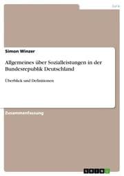 Cover von Allgemeines über Sozialleistungen in der Bundesrepublik Deutschland
