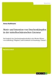 Cover von Motiv und Intention von Drachenkämpfen in der mittelhochdeutschen Literatur