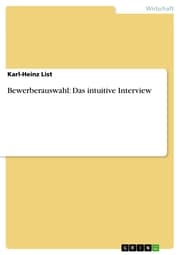 Cover von Bewerberauswahl: Das intuitive Interview