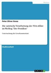 Cover von Die satirische Verarbeitung der NSA-Affäre im Weblog 'Der Postillon