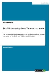 Cover von Der Fürstenspiegel von Thomas von Aquin