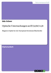 Cover von Optische Untersuchungen an EU(x)Sr(1-x)S