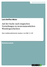 Cover von Auf der Suche nach magischen Vorstellungen in neutestamentlichen Wundergeschichten