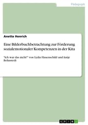 Cover von Eine Bilderbuchbetrachtung zur Förderung sozialemotionaler Kompetenzen in der Kita
