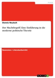 Cover von Der Machtbegriff. Eine Einführung in die moderne politische Theorie
