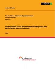 Cover von Have Southern social movements achieved power and voice? Whom do they represent?