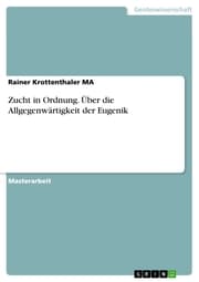 Cover von Zucht in Ordnung. Über die Allgegenwärtigkeit der Eugenik