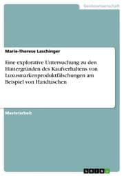 Cover von Eine explorative Untersuchung zu den Hintergründen des Kaufverhaltens von Luxusmarkenproduktfälschungen am Beispiel von Handtaschen