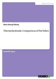 Cover von Thermohydraulic Comparison of Fin Tubes