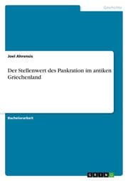 Cover von Der Stellenwert des Pankration im antiken Griechenland