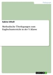 Cover von Methodische Überlegungen zum Englischunterricht in der 5. Klasse
