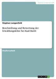 Cover von Beschreibung und Bewertung der Erwählungslehre bei Karl Barth