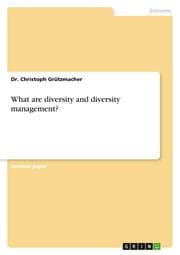 Cover von What are diversity and diversity management?