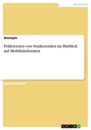 Cover von Präferenzen von Studierenden im Hinblick auf Mobilitätsformen