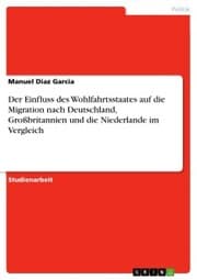Cover von Der Einfluss des Wohlfahrtsstaates auf die Migration nach Deutschland, Großbritannien und die Niederlande im Vergleich
