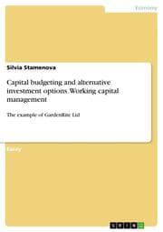 Cover von Capital budgeting and alternative investment options. Working capital management