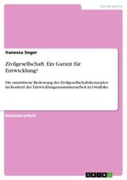 Cover von Zivilgesellschaft. Ein Garant für Entwicklung?