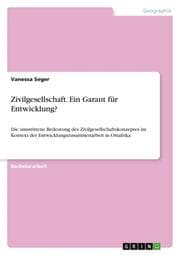 Cover von Zivilgesellschaft. Ein Garant für Entwicklung?