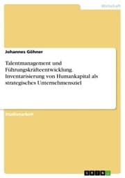Cover von Talentmanagement und Führungskräfteentwicklung. Inventarisierung von Humankapital als strategisches Unternehmensziel