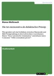 Cover von Die Ars memorativa als didaktisches Prinzip