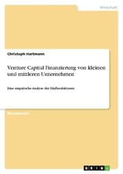 Cover von Venture Capital Finanzierung von kleinen und mittleren Unternehmen
