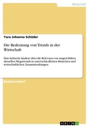 Cover von Die Bedeutung von Trends in der Wirtschaft