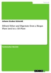Cover von Dibutyl Ether and Digestate from a Biogas Plant used in a 3D Plant