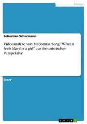 Cover von Videoanalyse von Madonnas Song 'What it feels like for a girl' aus feministischer Perspektive