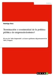 Cover von Terminación o continuidad de la política pública de emprendedorismo?