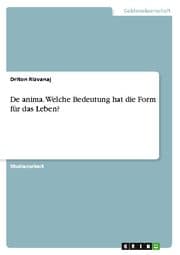 Cover von De anima. Welche Bedeutung hat die Form für das Leben?
