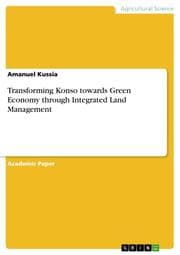 Cover von Transforming Konso towards Green Economy through Integrated Land Management