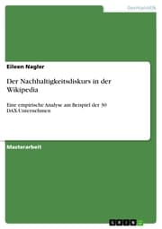 Cover von Der Nachhaltigkeitsdiskurs in der Wikipedia