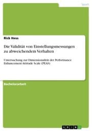 Cover von Die Validität von Einstellungsmessungen zu abweichendem Verhalten