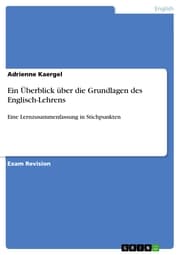 Cover von Ein Überblick über die Grundlagen des Englisch-Lehrens