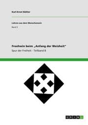 Cover von Freehwin beim Anfang der Weisheit