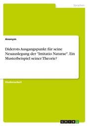 Cover von Diderots Ausgangspunkt für seine Neuauslegung der 'Imitatio Naturae'. Ein Musterbeispiel seiner Theorie?