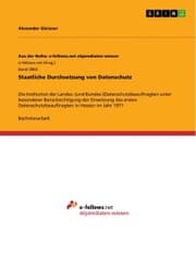 Cover von Staatliche Durchsetzung von Datenschutz